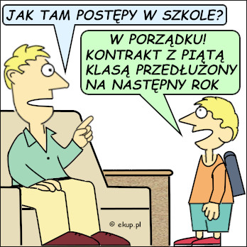 dowcip o postepach w szkole